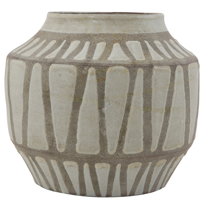 Bloomingville TwoTone Grey Terracotta Vase Perigold